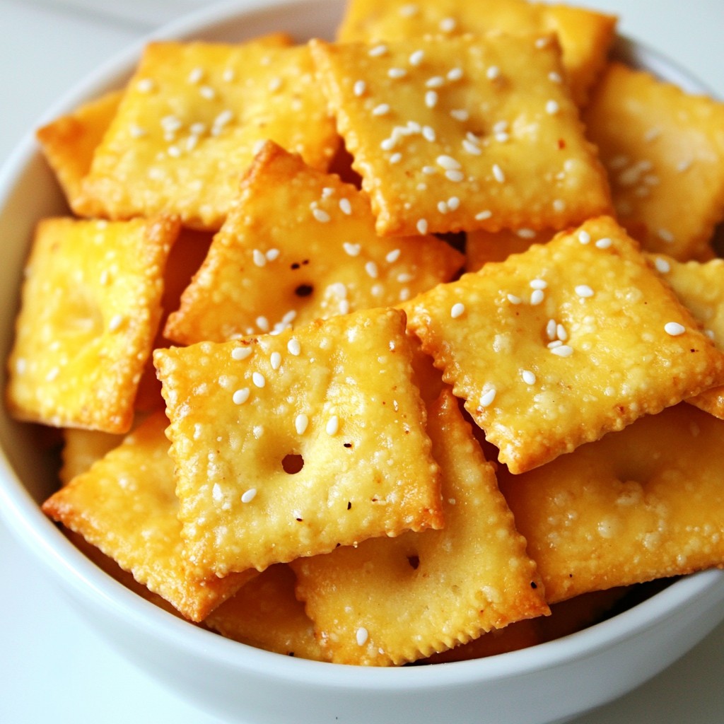 Crunchy Keto Spicy Cheese Crackers Knuspriger Snack
