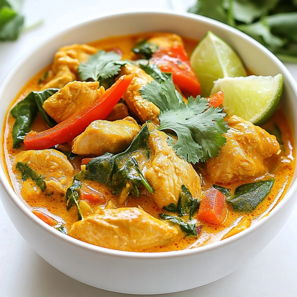 Spicy Keto Coconut Lime Chicken Curry Köstlich Genießen
