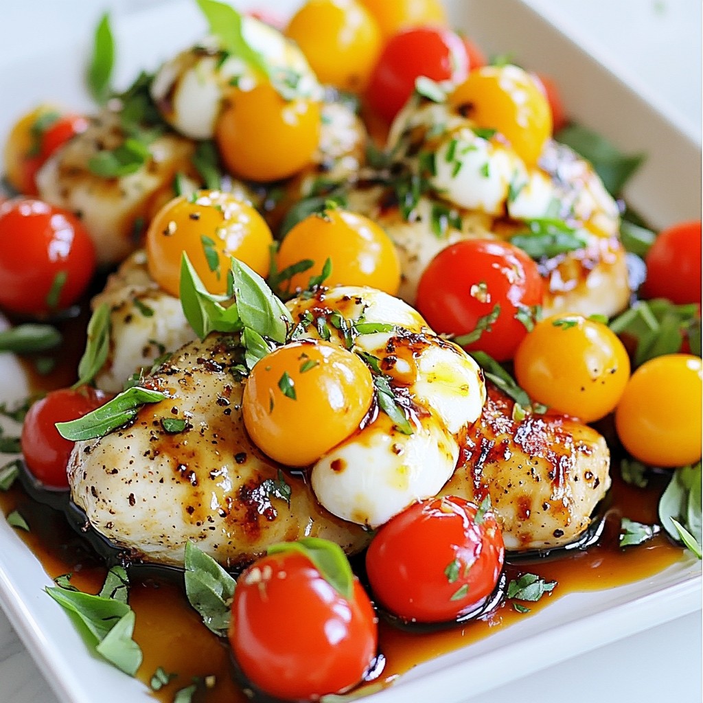 Caprese Skillet Chicken mit frischen Zutaten genießen