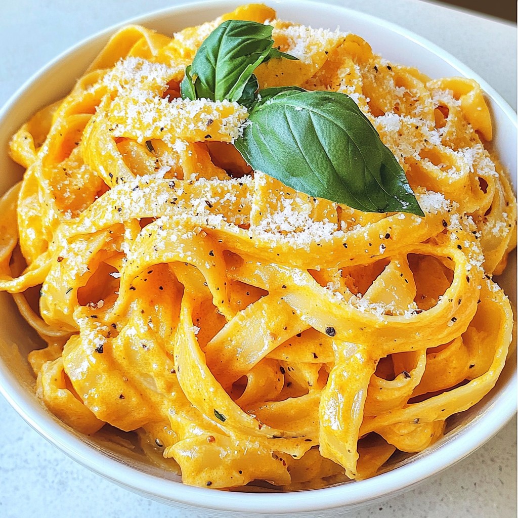 Creamy Roasted Red Pepper Pasta Einfaches Genussrezept