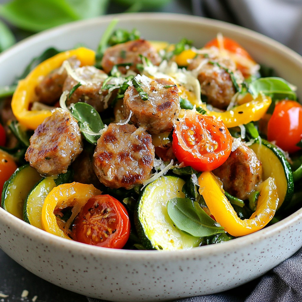 Einfache Keto-Italian Turkey Sausage Bowls Rezept