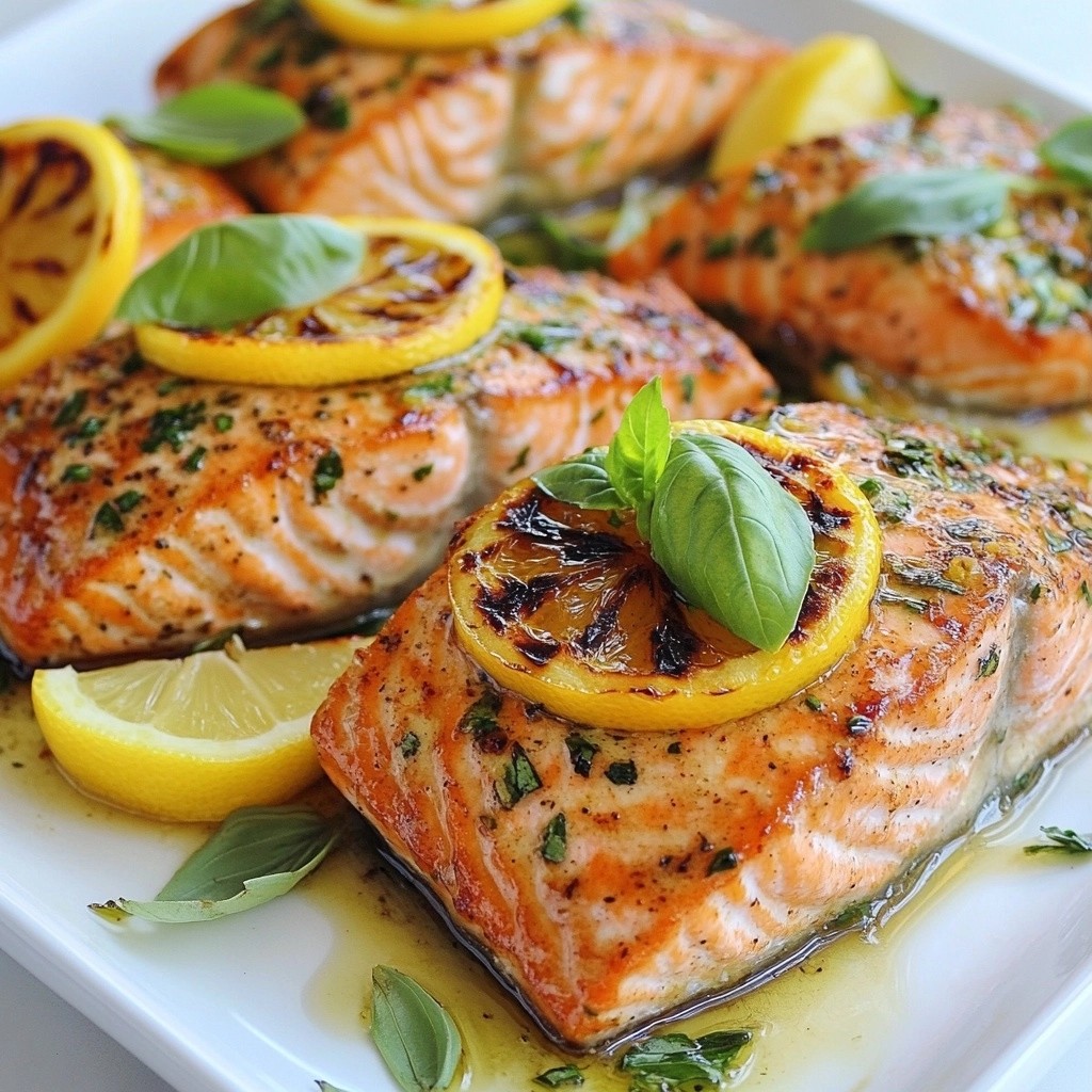 Zesty Keto Lemon Basil Salmon Steaks Einfach Genießen