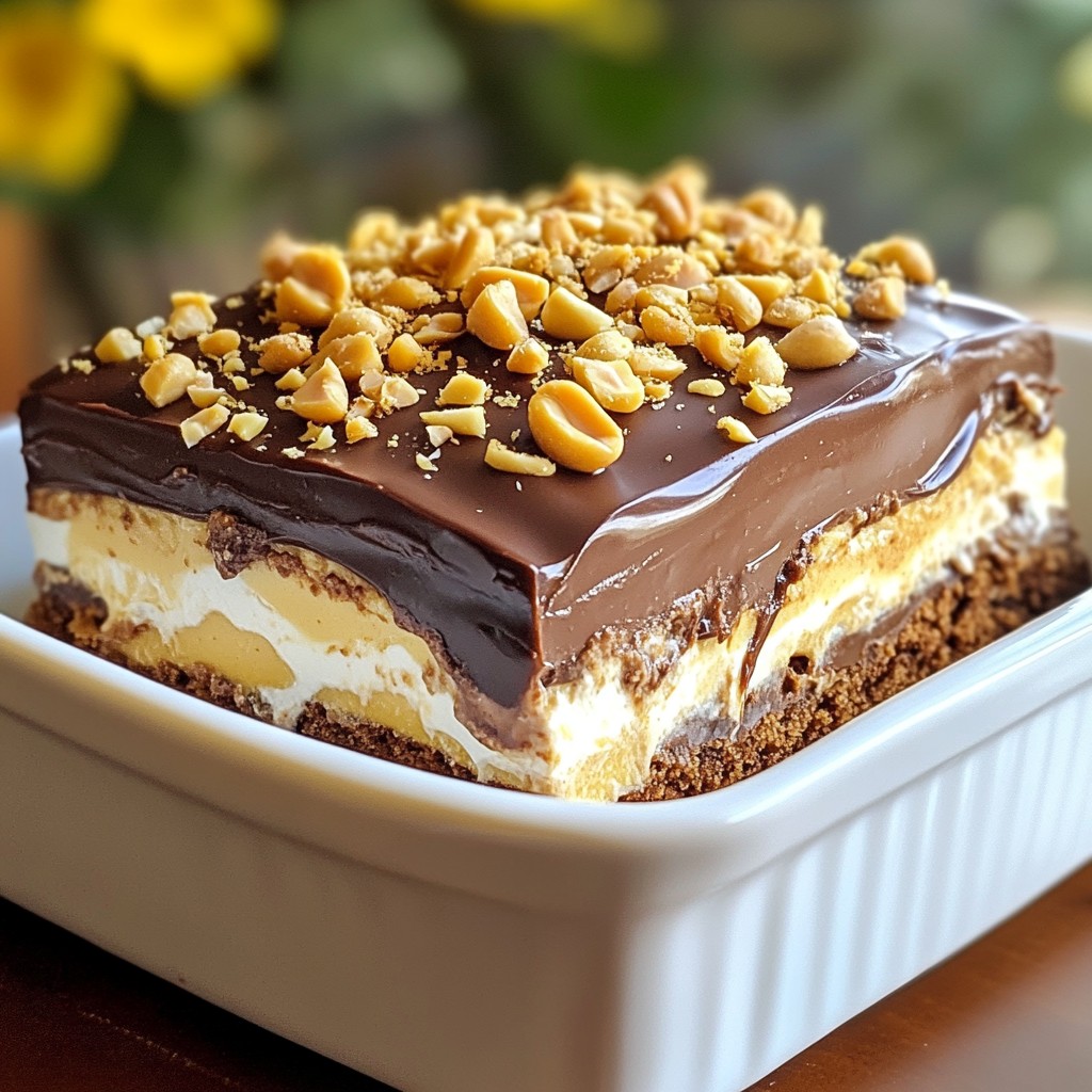 Schokoladen-Erdnussbutter-Lasagne Verlockende Süßigkeit