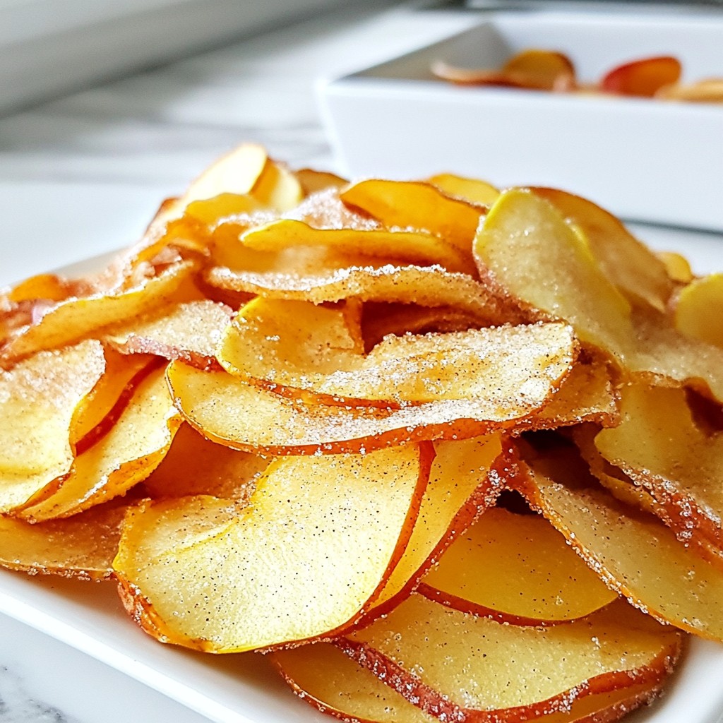 Cinnamon Sugar Apple Chips Knusprig und Einfach Lecker