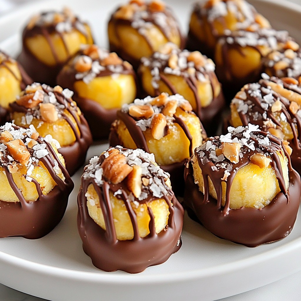 Schokoladen-Erdnussbutter-Bananenbissen Leckerer Genuss