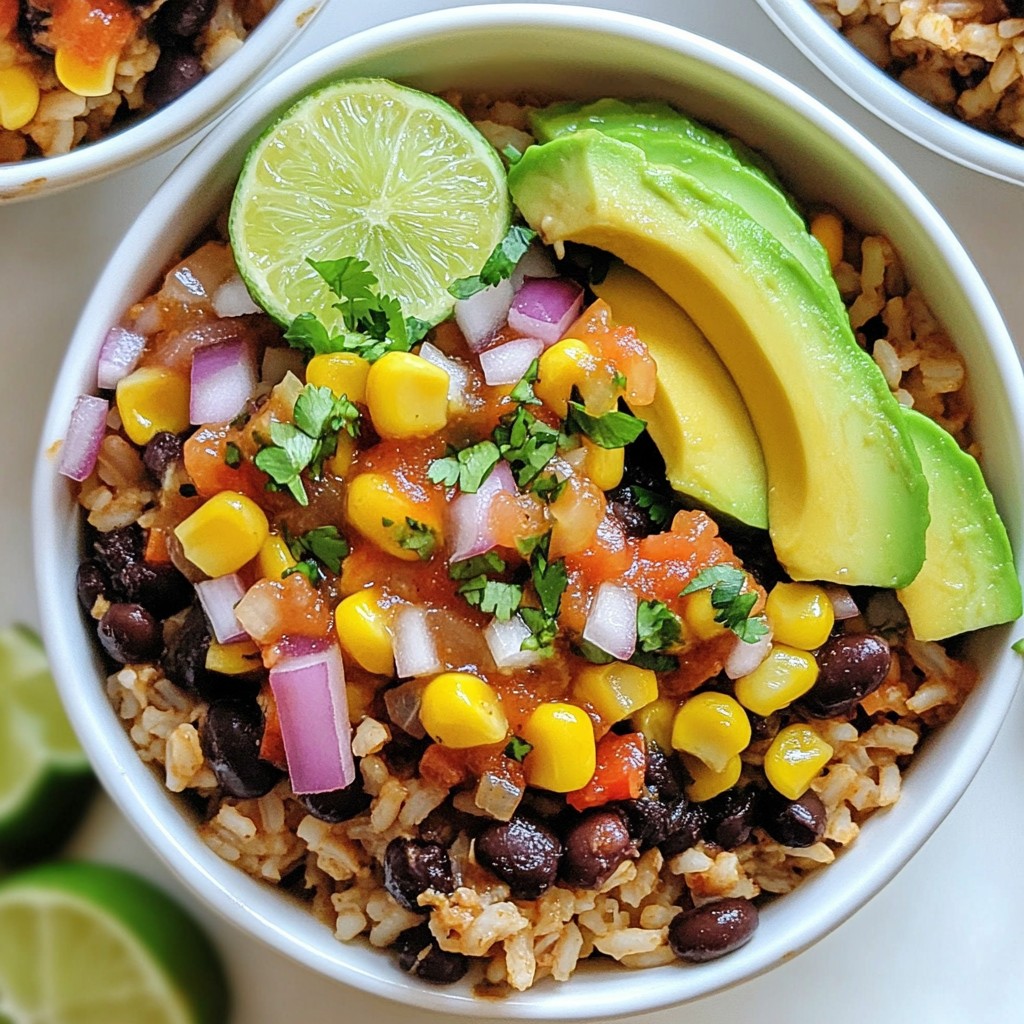 Spicy Black Bean Burrito Bowls Schnelle und einfache Mahlzeit