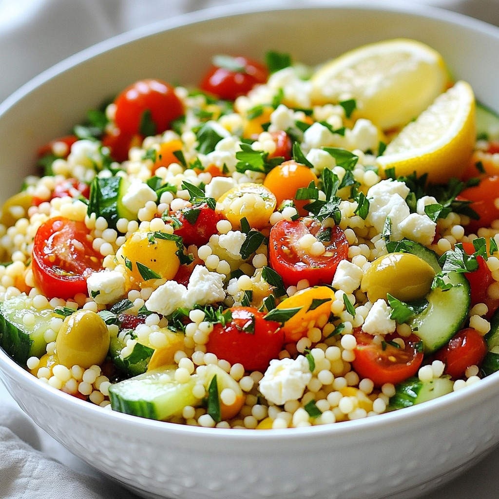 Mediterranean Couscous Salad Unglaublich Frisch und Bunt