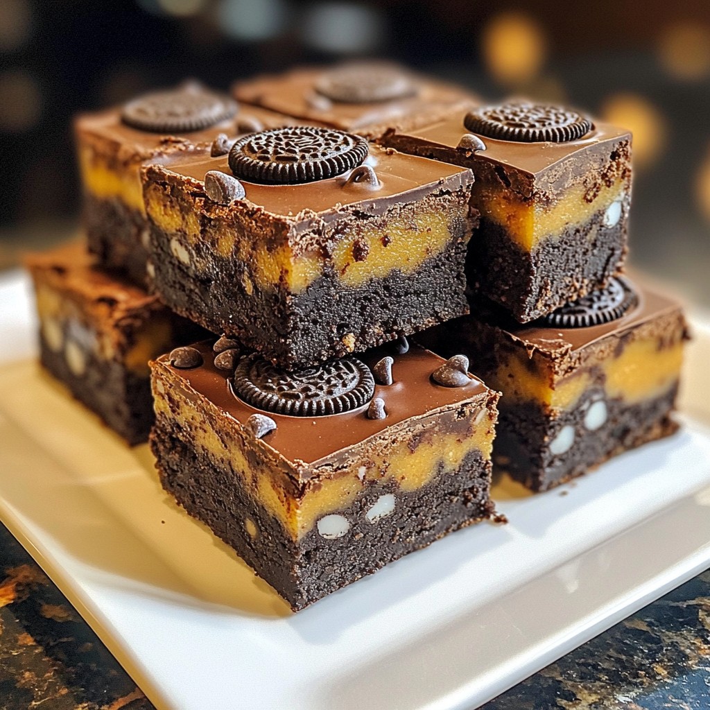Oreo Stuffed Brookies Einfaches und leckeres Rezept