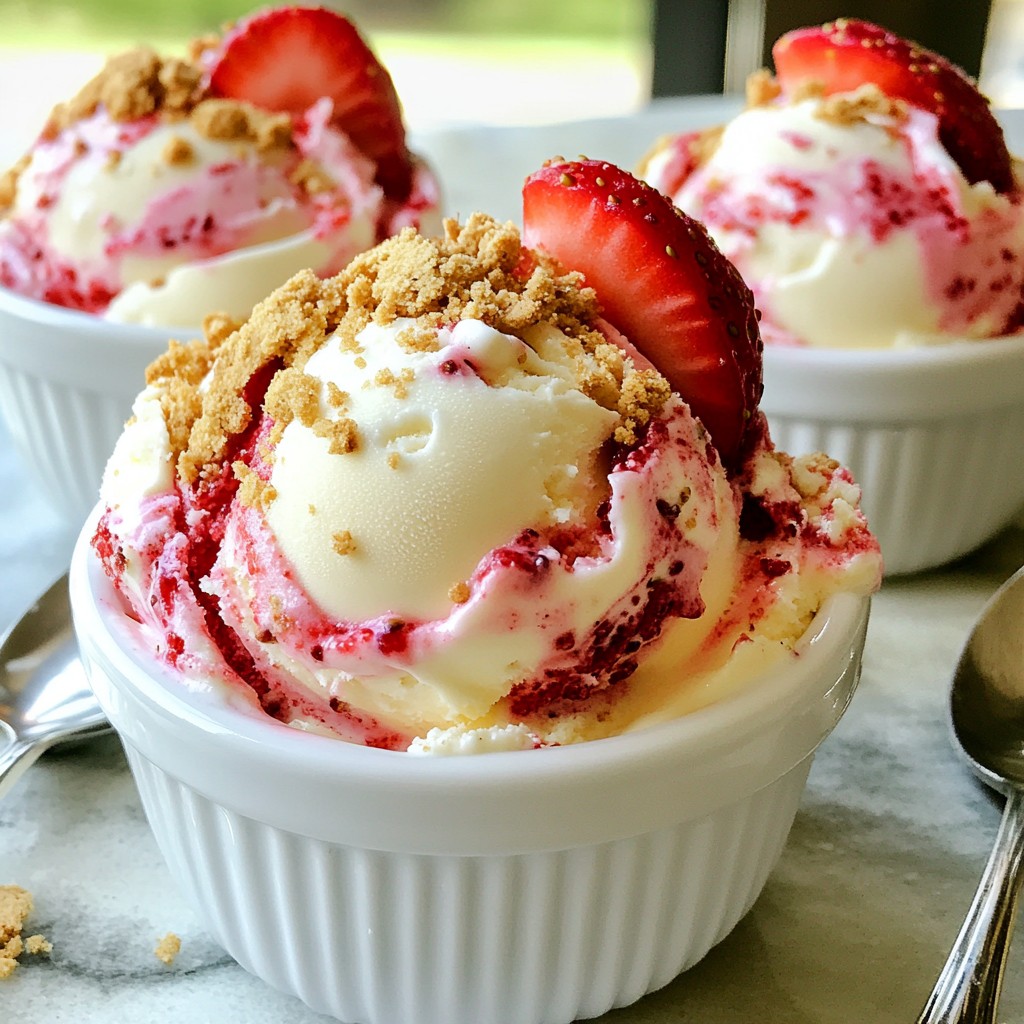 Erdbeer Cheesecake Eiscreme Genusserlebnis für Zuhause