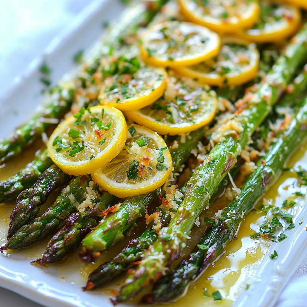 Lemon Garlic Roasted Asparagus Einfaches Rezept
