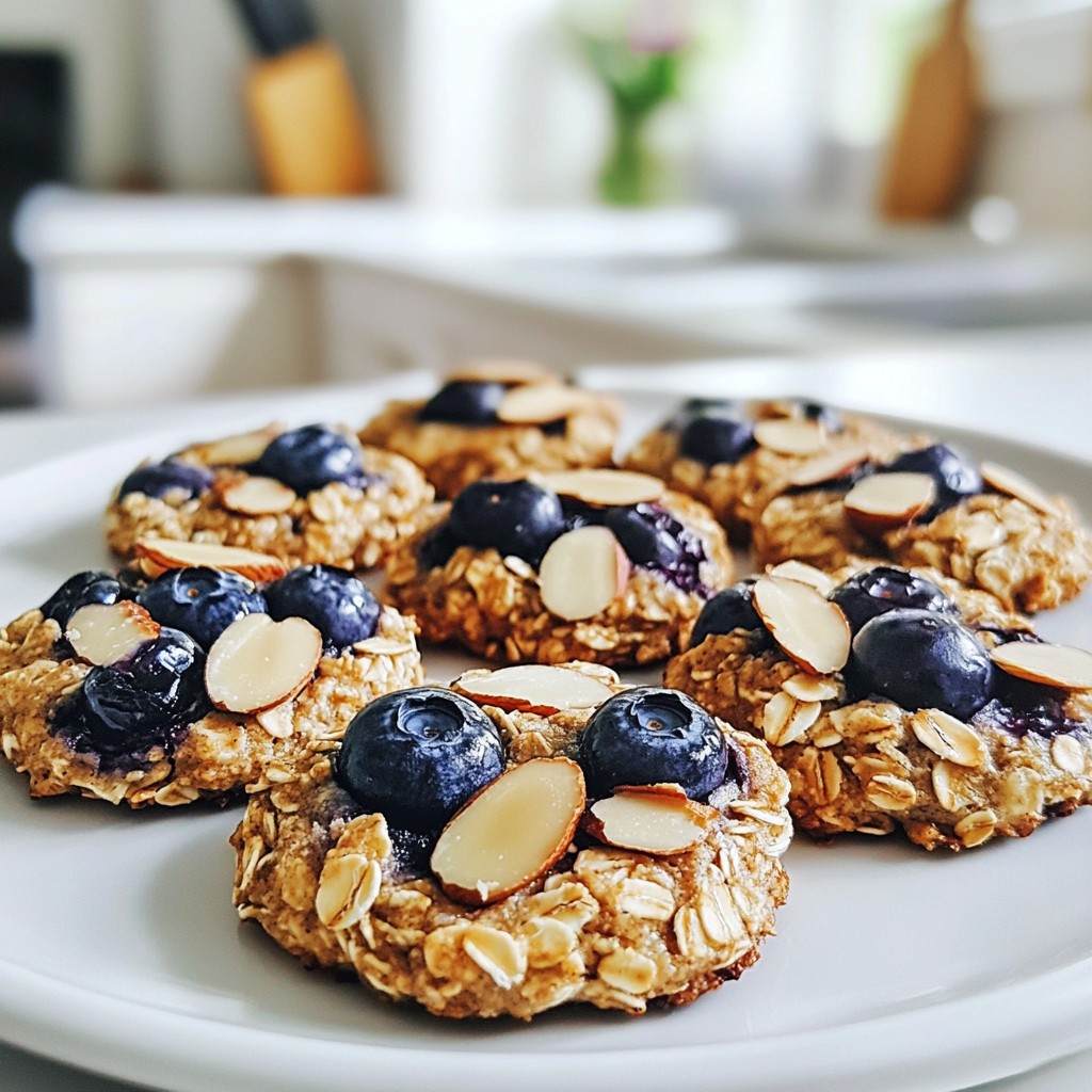 Blaubeer Mandel Frühstückskekse Nahrhaft und Einfach