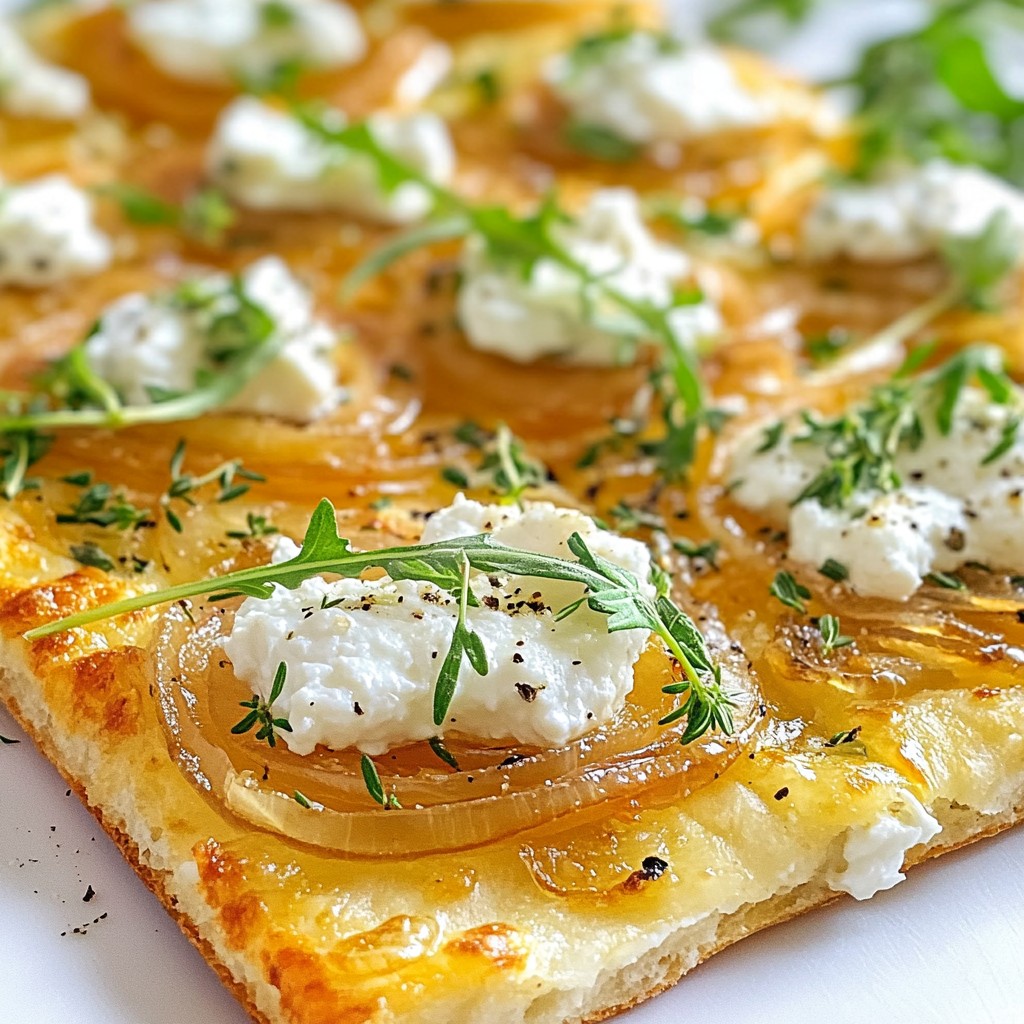 Karamellisierte Zwiebel Ziegenkäse Fladenbrot Rezept