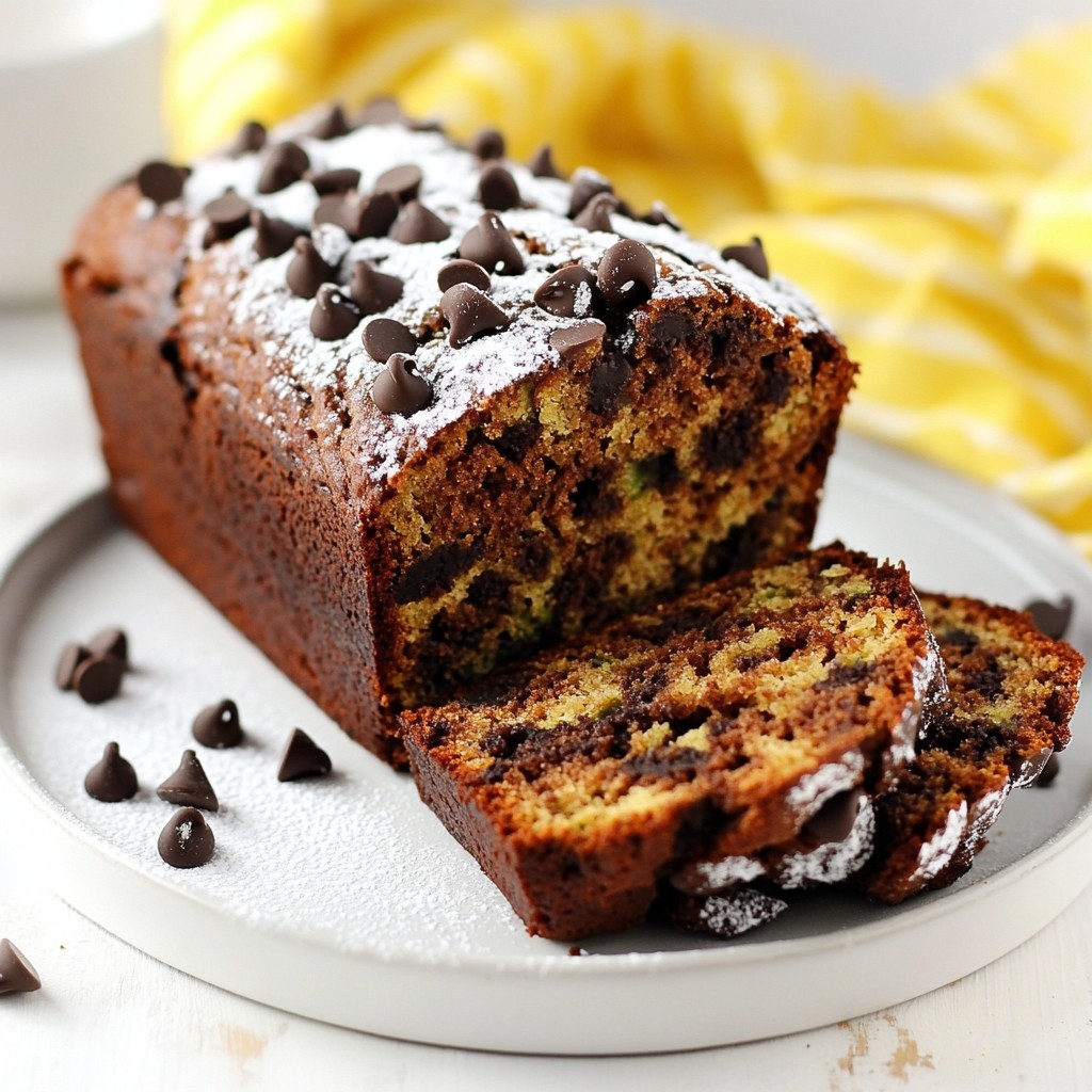 Schokoladenstückchen Zucchini Brot saftig und köstlich
