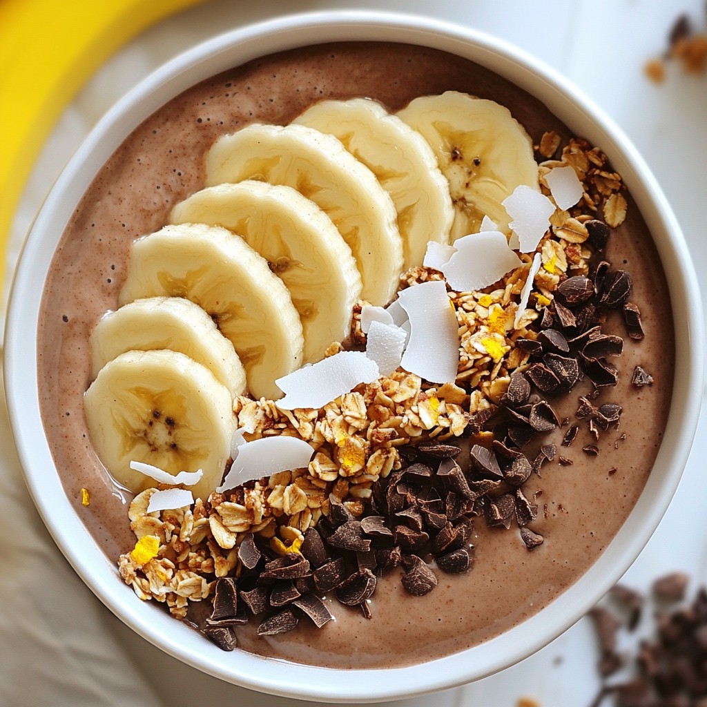 Mocha Banana Smoothie Bowl Energiegeladenes Rezept