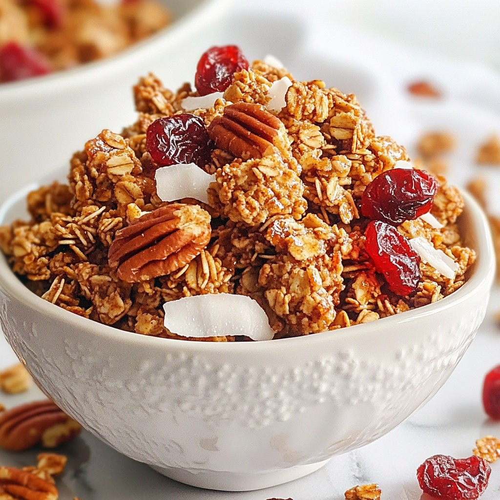 Maple Pecan Granola Clusters für perfekten Snack