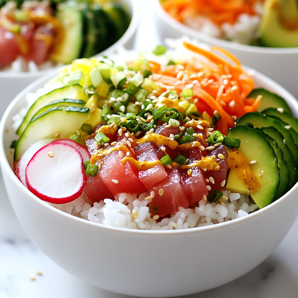 Spicy Tuna Sushi Bowls Schnelle und köstliche Mahlzeit