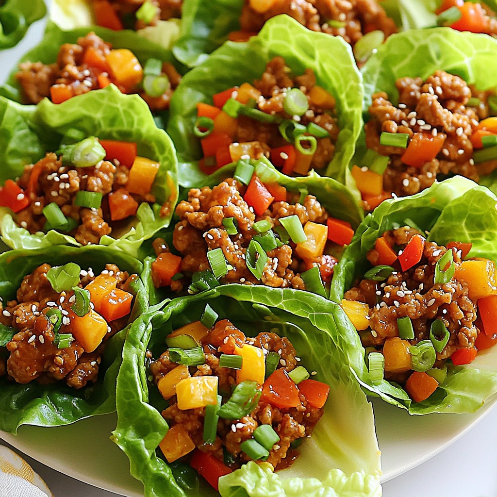 Asiatische Hähnchen-Lettuce-Wraps frisch zubereiten