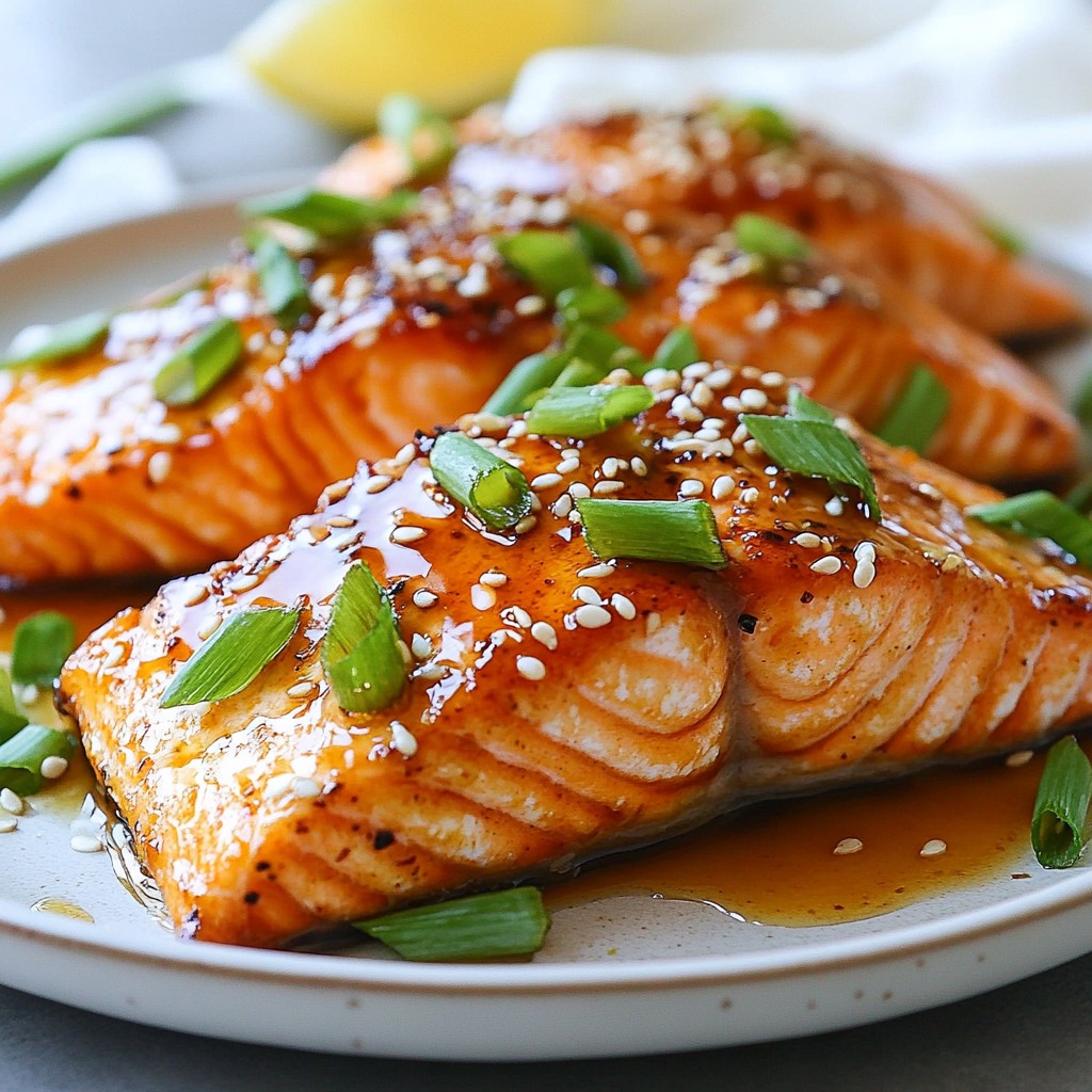 Honig-Knoblauch-Glasierter Lachs Einfaches Rezept