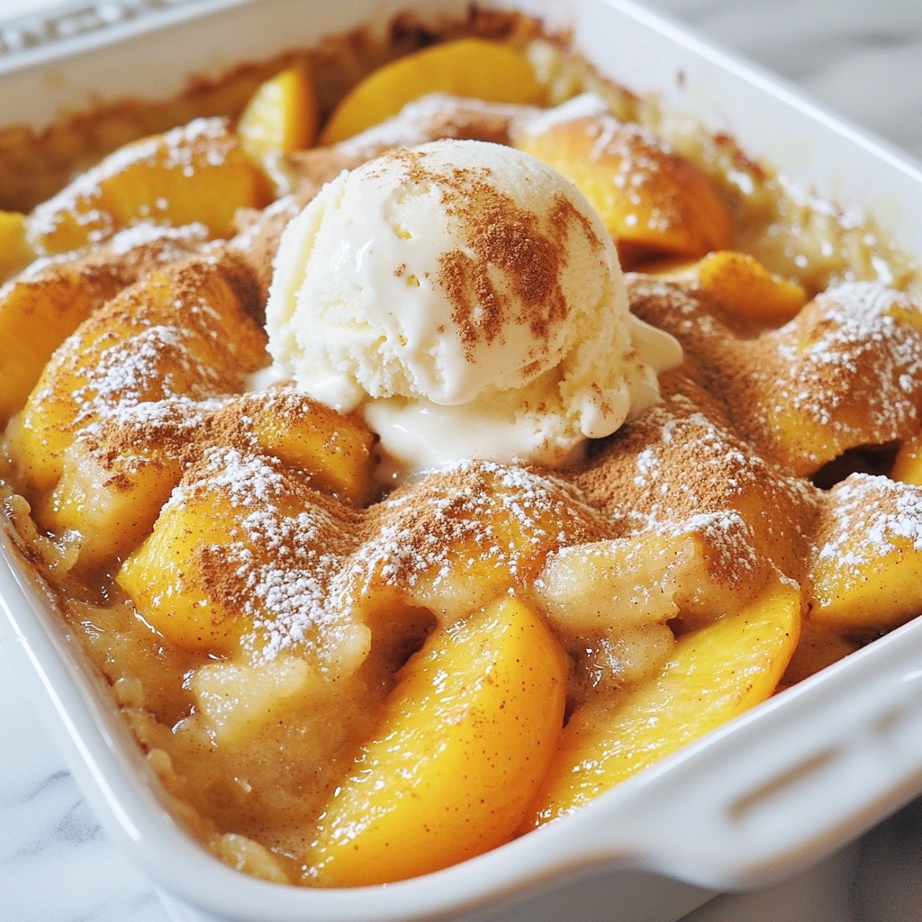 Peach Cobbler Dump Cake Einfach und Lecker Rezept