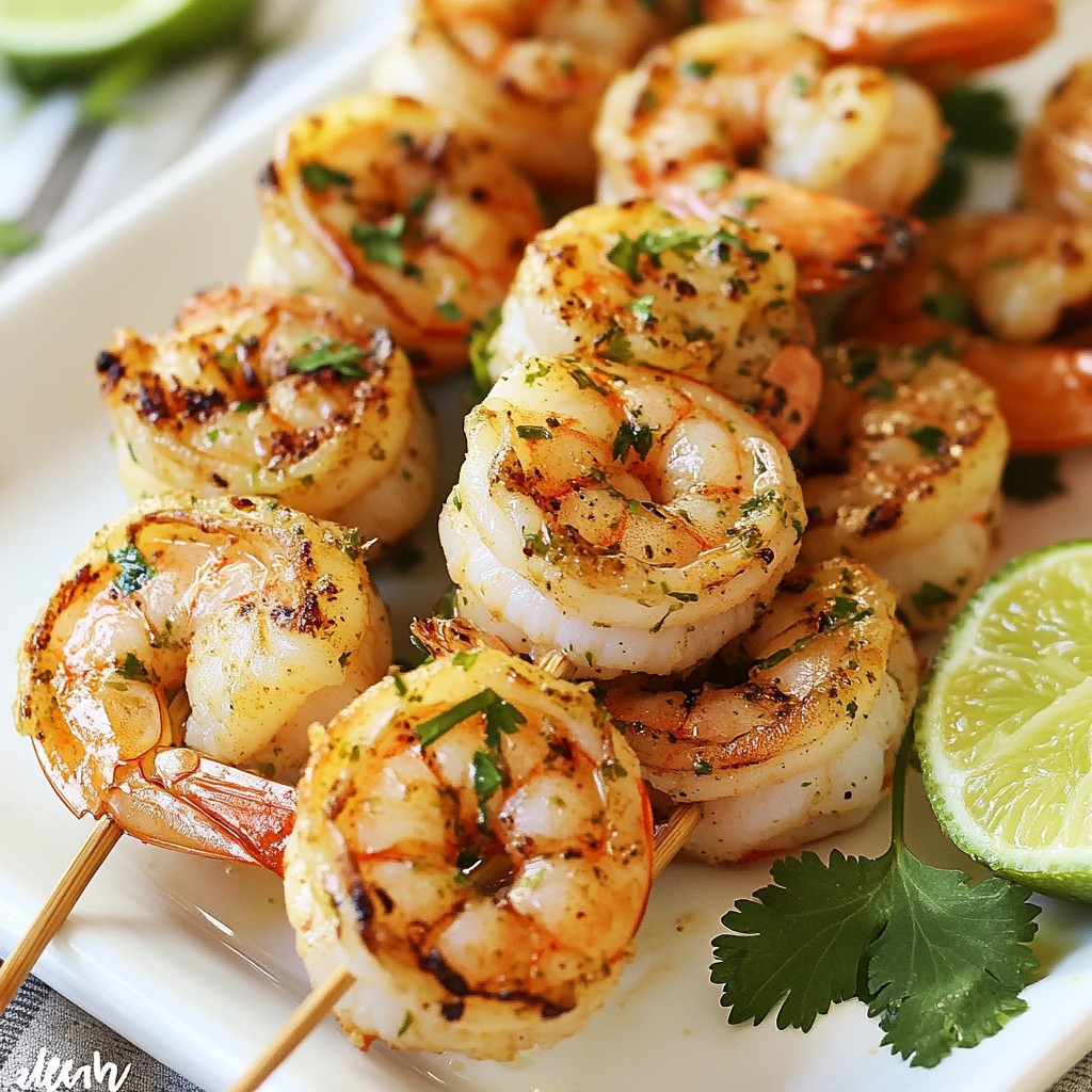 Cilantro Lime Shrimp Skewers Einfache und frische Mahlzeit