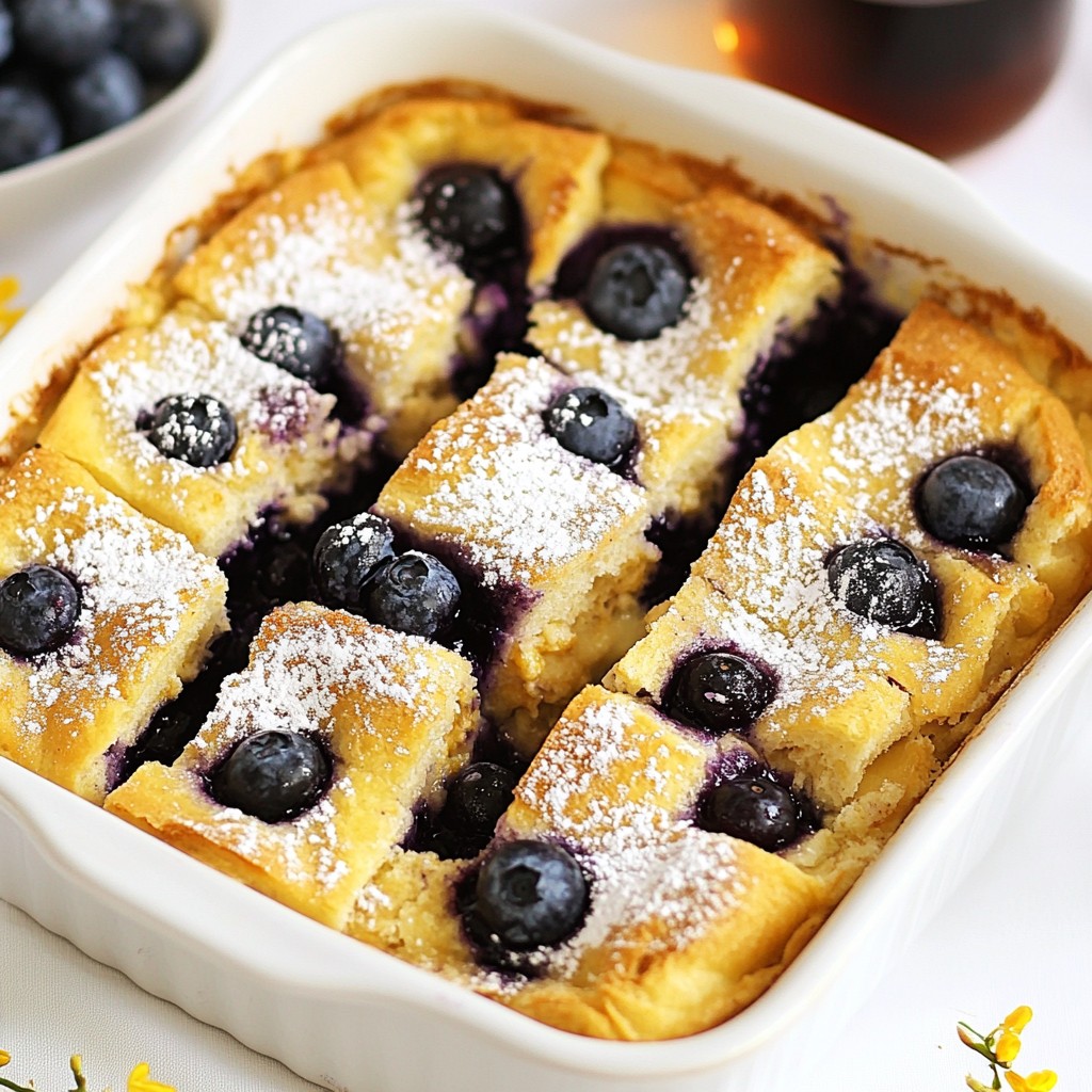Blaubeer Frühstücksauflauf lecker und einfach zubereiten