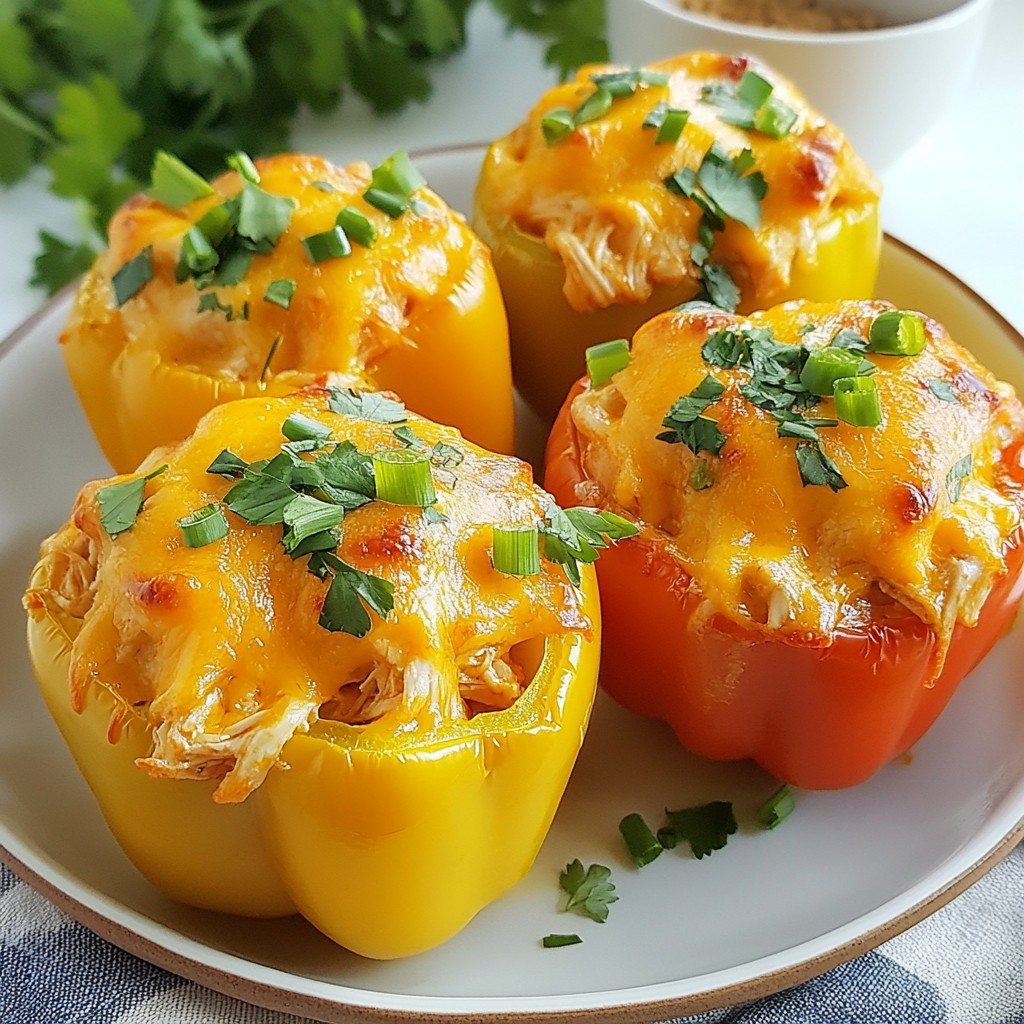 Buffalo Chicken Stuffed Peppers Schmackhafte Mahlzeit