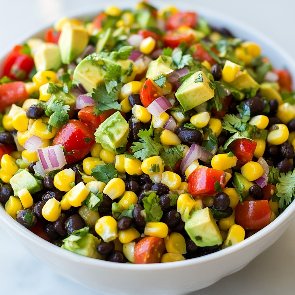 Fiesta Black Bean Corn Salad Frisch und Einfach Zubereiten