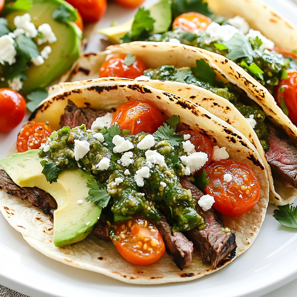 Chimichurri Steak Tacos Schnelle und schmackhafte Mahlzeit