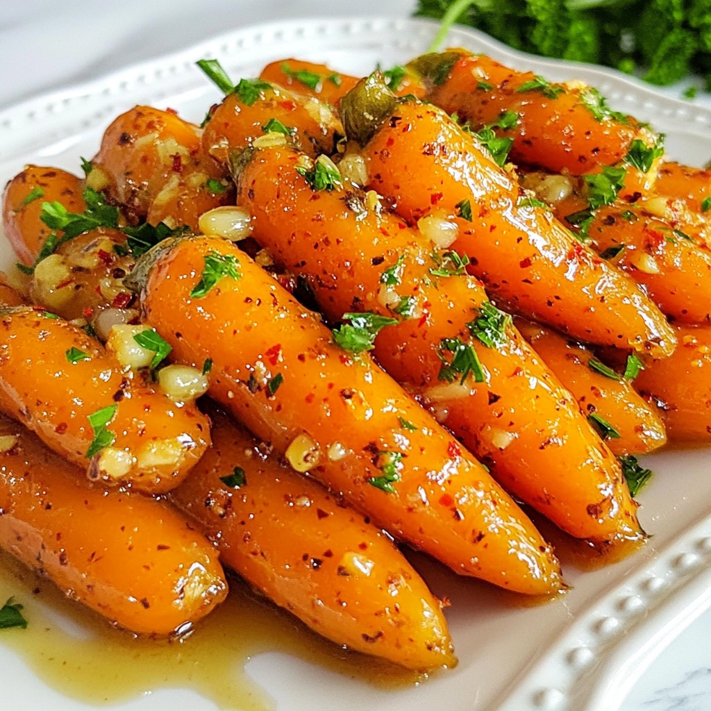 Honig Knoblauch Glasierte Karotten Einfaches Rezept