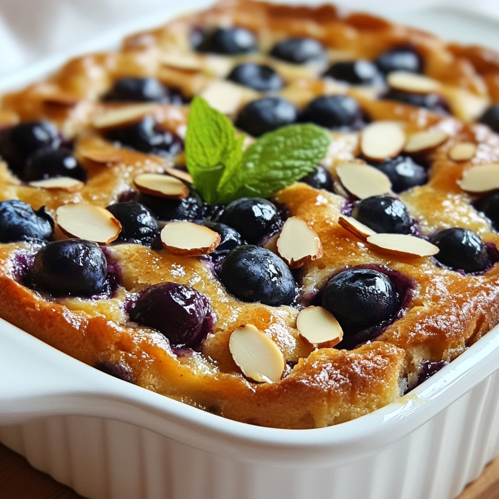 Blaubeer-Mandel-Frühstücksauflauf Einfache Rezeptidee