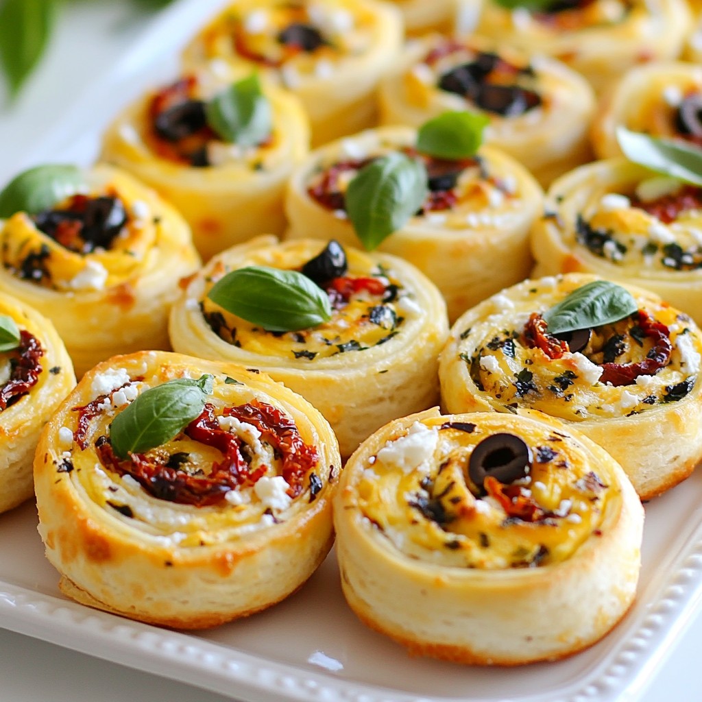 Sun Dried Tomato Feta Pinwheels für Genuss pur
