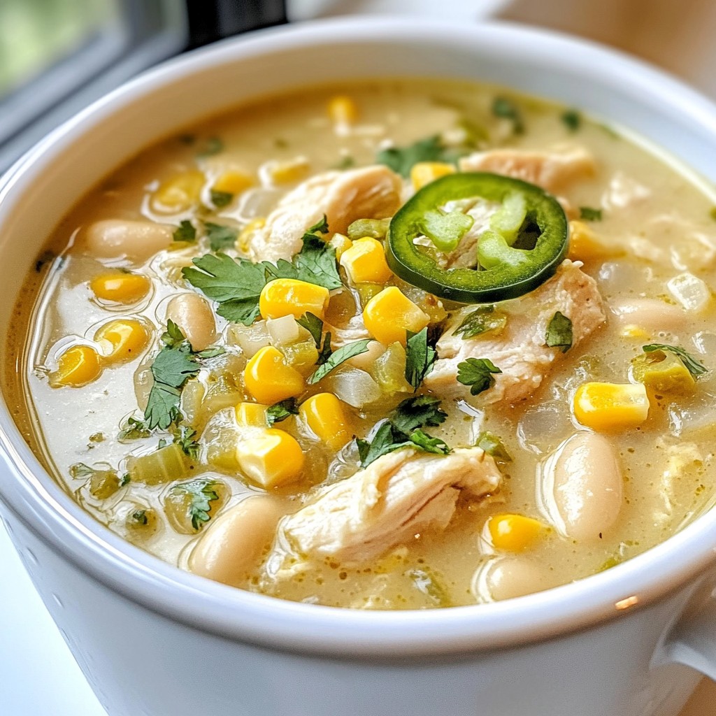 Cremige weiße Hähnchen-Chili Herzhaft und Einfach