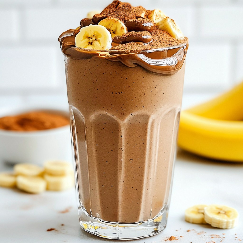 Peanut Butter Chocolate Protein Smoothie Rezept