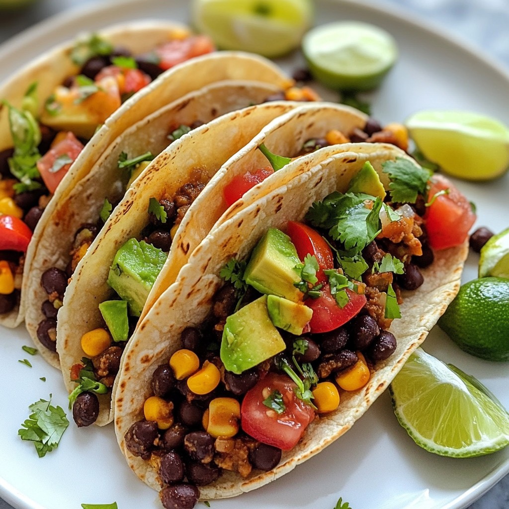 Spicy Black Bean Tacos Schnell und Schmackhaft Zubereiten