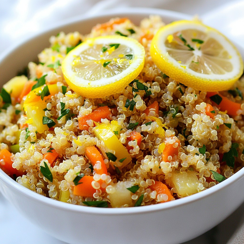 Lemon Herb Quinoa Pilaf Frisch und Einfache Zubereitung