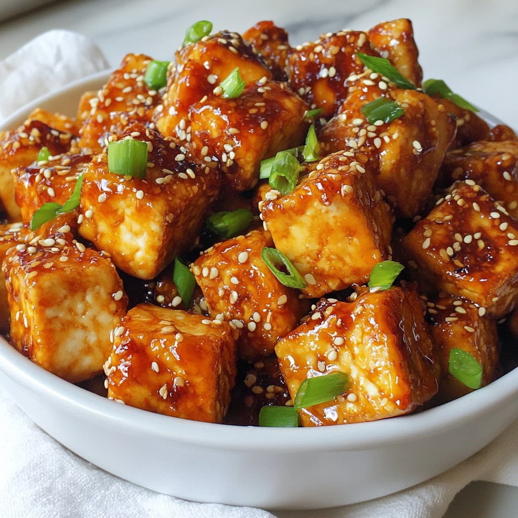 Crispy Honey Sesame Tofu Einfaches und köstliches Gericht