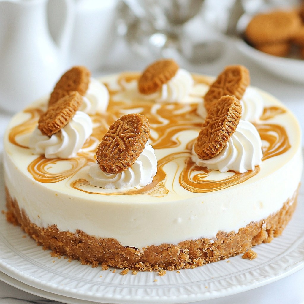 Leckerer No-Bake Biscoff Cheesecake Einfache Rezeptidee
